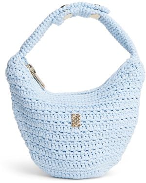Sandro Crochet Mini Bag - Blue
