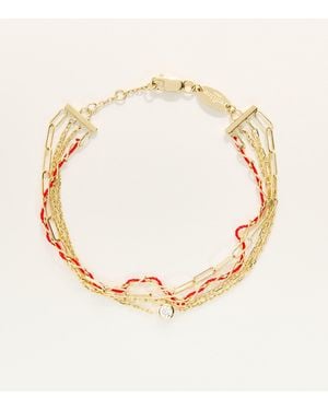 RedLine And Diamond Generous Bracelet - Metallic
