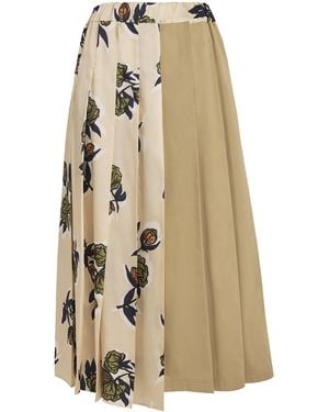 Weekend by Maxmara Pleated Midi Skirt - Natural