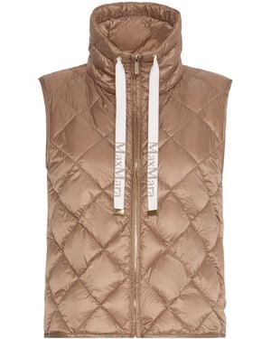 Max Mara Down-Filled Puffer Gilet - Brown
