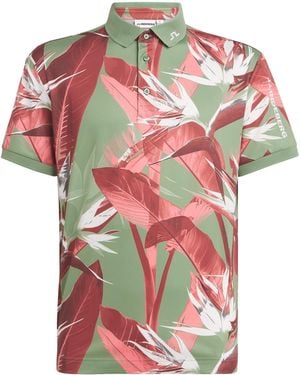 J.Lindeberg Tour Tech Print Polo Shirt - Red