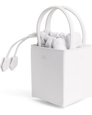 TALEL PARIS Small Leather Triangle Bag - White