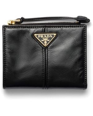 Prada Small Leather Wallet - Black