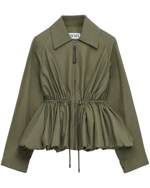 Loewe Cotton Gathered Jacket - Green
