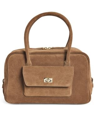 Sandro Suede Ezmeh Shoulder Bag - Brown