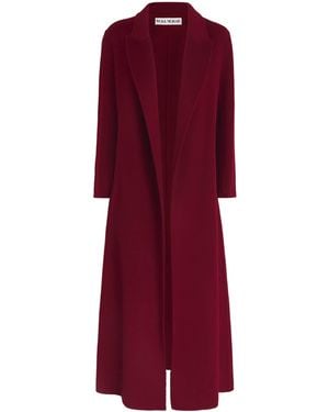 Wolk Morais Cashmere L'Opera Long Coat - Red