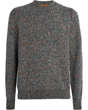 Barena Wool Speckled-Knit Sweatshirt - Grey