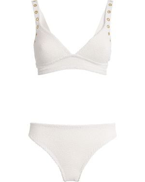 Hunza G Tessa Eyelet Bikini - White