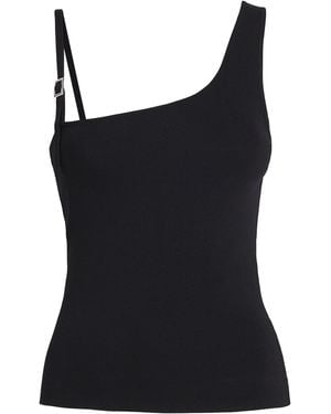 Sandro Knitted Asymmetric Tank Top - Black