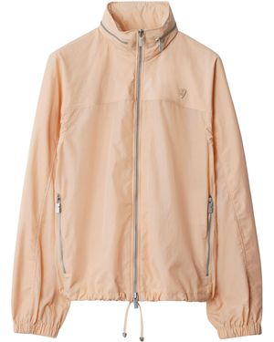 Burberry B Shield-Plaque Windbreaker Jacket - Natural