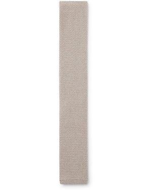 BOSS Silk-Blend Jacquard Tie - White