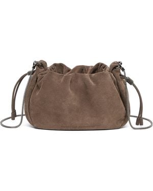BRUNELLO CUCINELLI★Mellow bucket bag in suede Brunello Cucinelli - Taiga Suede Mellow Mini Bucket Bag