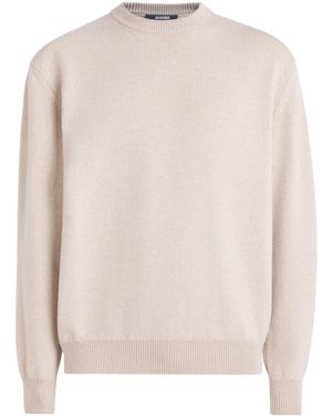Jacquemus Stretch-Merino Wool Logo Sweater - White