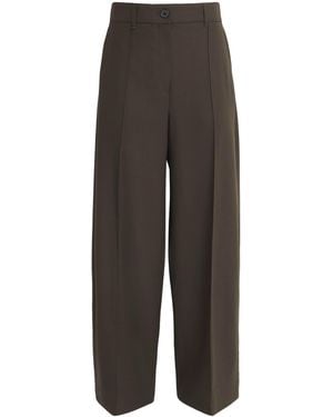 ME+EM Pintuck Tapered Trousers - Brown