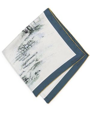 Max Mara Silk Scarf - Blue