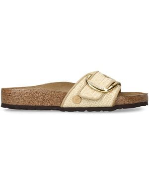 Birkenstock Raffia Madrid Big Buckle Sandals - White