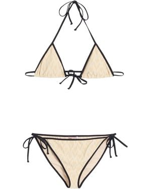 Valentino Geometric V Bikini - Metallic