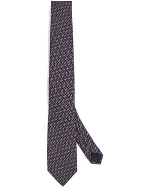 Harrods Silk Snaffle Print Tie - Red