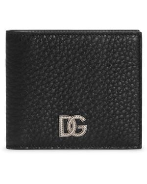 Dolce & Gabbana Leather P.Figlio Bifold Wallet - Black