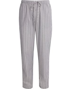 Hanro Cotton Stripe Night & Day Lounge Trousers - Grey
