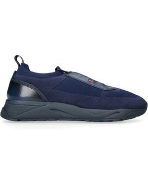 Santoni Technical-Knit Runner Trainers - Blue