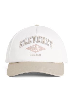 Eleventy Embroidered Logo Baseball Cap - White