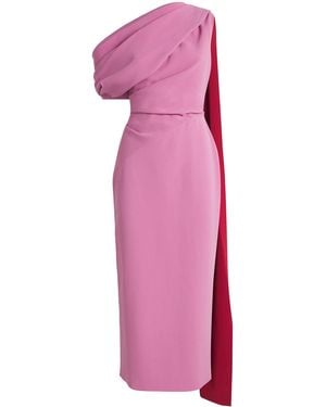 ROKSANDA Maite Cape Midi Dress - Pink