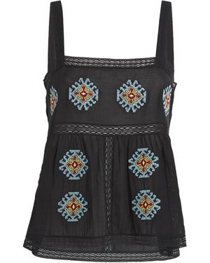 The Great Embroidered Roam Cami - Black