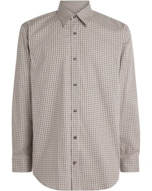 James Purdey & Sons Cotton Tattersall Shirt - Grey