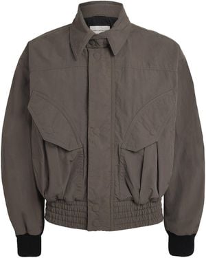 Dries Van Noten Water-Repellent Hybrid Bomber Jacket - Grey
