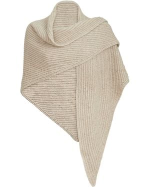 Brunello Cucinelli Cashmere-Blend Sparkling Shawl - White
