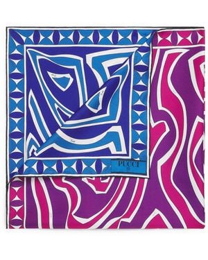 PUCCI Silk Labirinto Scarf - Purple
