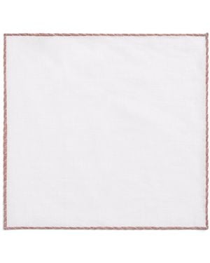Eleventy Cotton-Wool Pocket Square - White