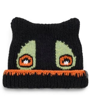 Loewe X Louis Wain Wool-Blend Cats Beanie - Black