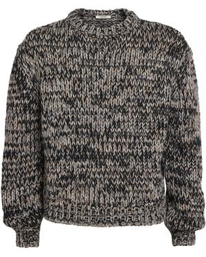 Lemaire Wool-Blend Melange Sweater - Black