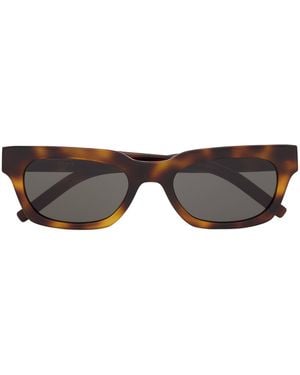 Saint Laurent Acetate Sl M175 Rectangle Sunglasses - Brown