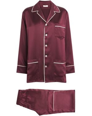 Olivia Von Halle Silk Yves Pyjama Set - Purple