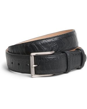 Elliot Rhodes Ostrich Leather Belt - Black