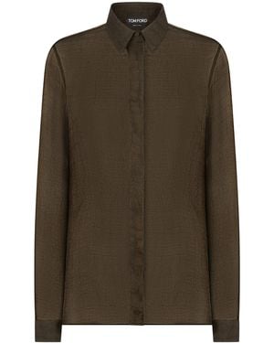Tom Ford Silk Chiffon Shirt - Green