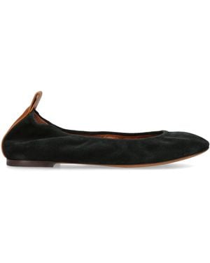 Lanvin Suede Ballet Flats - Black