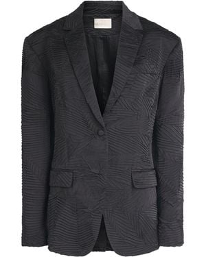 Ulla Johnson Satin Dehmi Blazer - Black
