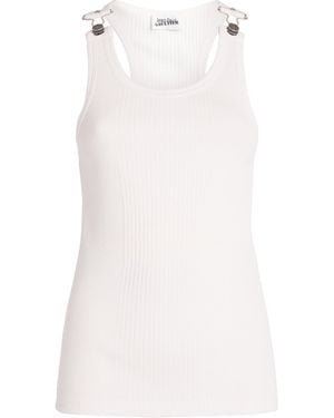 Jean Paul Gaultier Cotton Buckle-Detail Tank Top - White