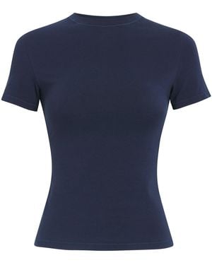 Skims Cotton Jersey Short-Sleeve T-Shirt - Blue