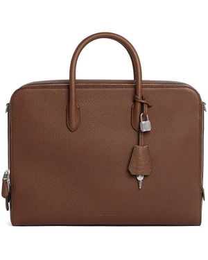 dunhill Leather Bourdon 38 Briefcase - Brown