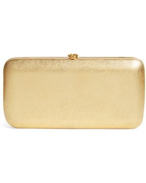 Jeffrey Levinson Leaf-Coated Finely Clutch Bag - Natural