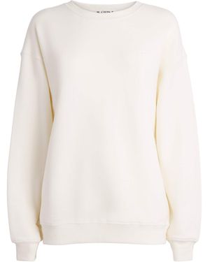 ÉTERNE Cotton Oversized Sweatshirt - White