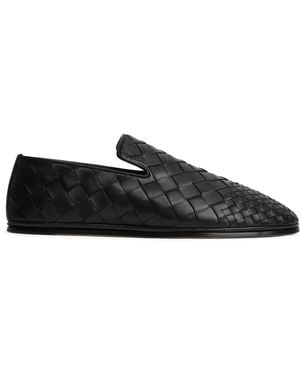 Bottega Veneta Lambskin Sunday Slippers - Black