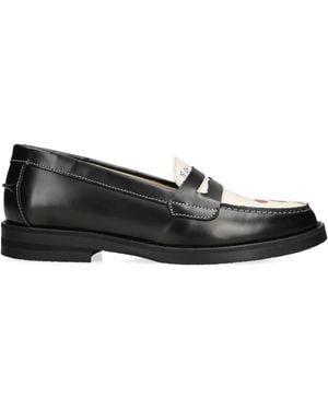 Duke & Dexter Leather Cherry Wilde Penny Loafers - Black