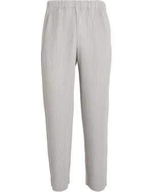 Homme Plissé Issey Miyake Pleated Slim Trousers - Grey
