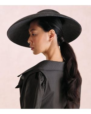 Emily London Straw Suzanne Hat - Black